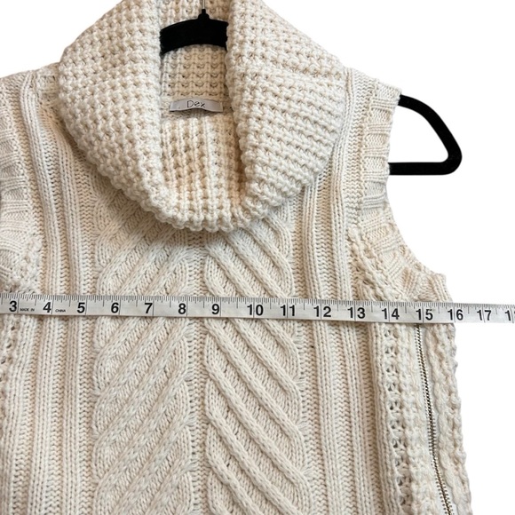 DEX Womens Sleeveless Cable Knit Turtleneck Sweater- Size XS - Picture 8 of 10